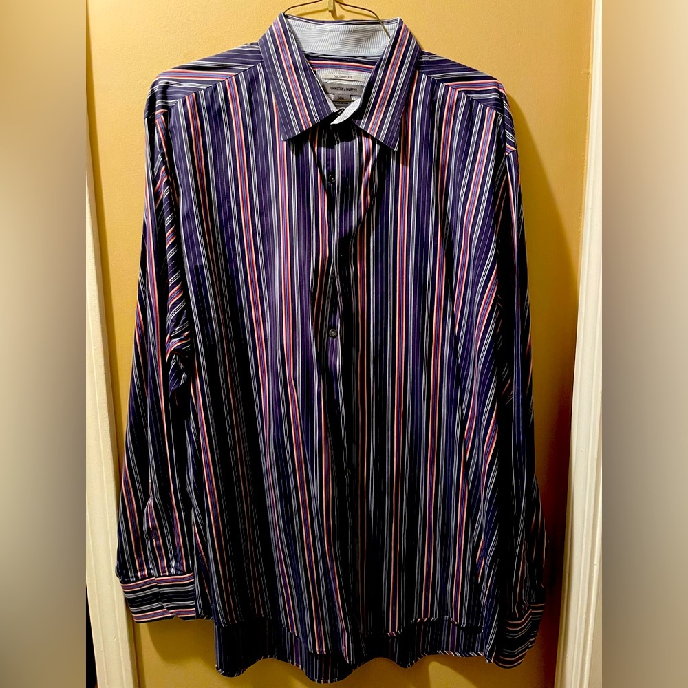 Johnston Murphy Dress Shirt 2XL Striped